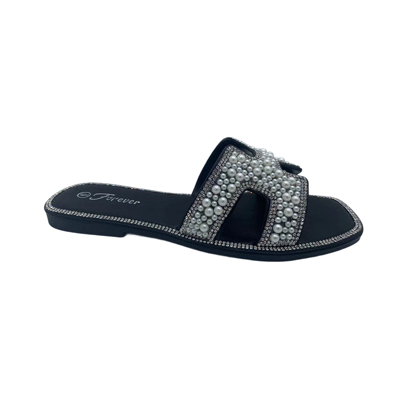 Pearl Rhinestone Slippers